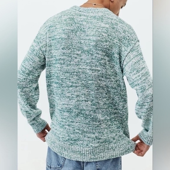 BDG Urban Outfitters Clark Crew Neck Pullover Sweater-Cotton-Green-Men Medium - Picture 8 of 8